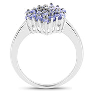 Bids.com 1.84 Carat Genuine Tanzanite .925 Sterling Silver Ring Rings
