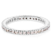 Bids.com 0.57 Carat Genuine Champagne Diamond .925 Sterling Silver Ring Rings