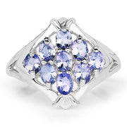 Bids.com 1.53 Carat Genuine Tanzanite .925 Sterling Silver Ring Rings