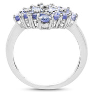 Bids.com 2.72 Carat Genuine Tanzanite .925 Sterling Silver Ring Rings