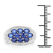Bids.com 2.20 Carat Genuine Kyanite .925 Sterling Silver Ring Rings