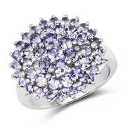 Bids.com 2.52 Carat Genuine Tanzanite .925 Sterling Silver Ring Rings