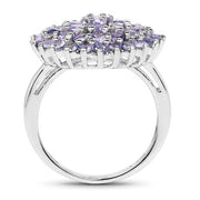 Bids.com 2.52 Carat Genuine Tanzanite .925 Sterling Silver Ring Rings