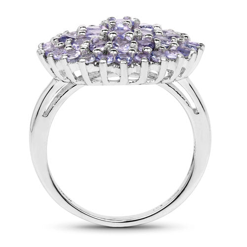 Bids.com 2.52 Carat Genuine Tanzanite .925 Sterling Silver Ring Rings