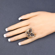 Bids.com 2.86 Carat Genuine Blue Sapphire .925 Sterling Silver Ring Rings