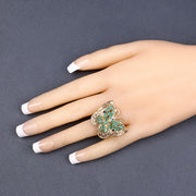 Bids.com 2.09 Carat Genuine Emerald .925 Sterling Silver Ring Rings
