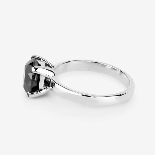 Bids.com 3.00 Carat Genuine Black Diamond 14K White Gold Ring Rings