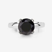 Bids.com 3.00 Carat Genuine Black Diamond 14K White Gold Ring Rings