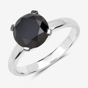 Bids.com 3.00 Carat Genuine Black Diamond 14K White Gold Ring Rings