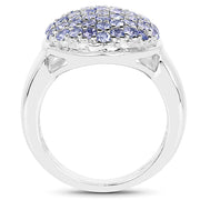 Bids.com 2.00 Carat Genuine Tanzanite .925 Sterling Silver Ring Rings