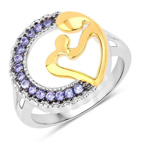 Bids.com 0.28 Carat Genuine Tanzanite .925 Sterling Silver Ring Rings