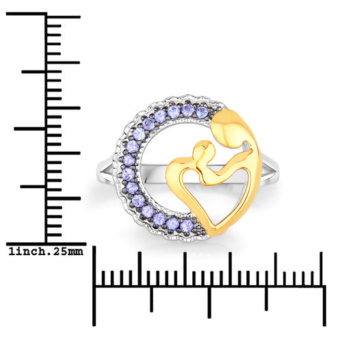 Bids.com 0.28 Carat Genuine Tanzanite .925 Sterling Silver Ring Rings