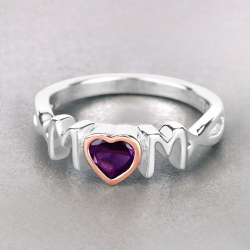 Bids.com 0.43 Carat Genuine Amethyst .925 Sterling Silver Ring Rings