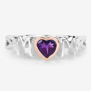 Bids.com 0.43 Carat Genuine Amethyst .925 Sterling Silver Ring Rings