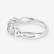 Bids.com 0.43 Carat Genuine Amethyst .925 Sterling Silver Ring Rings