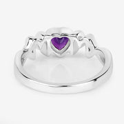 Bids.com 0.43 Carat Genuine Amethyst .925 Sterling Silver Ring Rings