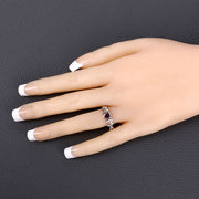 Bids.com 0.43 Carat Genuine Amethyst .925 Sterling Silver Ring Rings