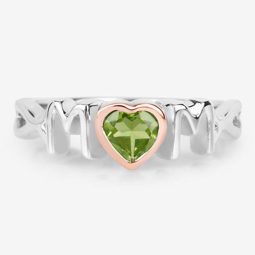 Bids.com 0.44 Carat Genuine Peridot .925 Sterling Silver Ring Rings