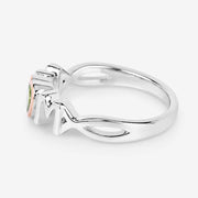 Bids.com 0.44 Carat Genuine Peridot .925 Sterling Silver Ring Rings