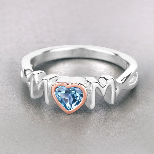 Bids.com 0.52 Carat Genuine Swiss Blue Topaz .925 Sterling Silver Ring Rings