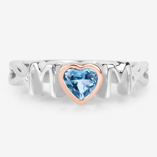 Bids.com 0.52 Carat Genuine Swiss Blue Topaz .925 Sterling Silver Ring Rings