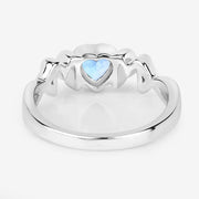 Bids.com 0.52 Carat Genuine Swiss Blue Topaz .925 Sterling Silver Ring Rings