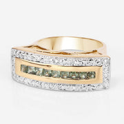 Bids.com 1.08 Carat Genuine Green Sapphire .925 Sterling Silver Ring Rings