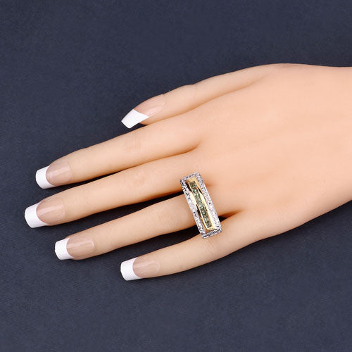 Bids.com 1.08 Carat Genuine Green Sapphire .925 Sterling Silver Ring Rings