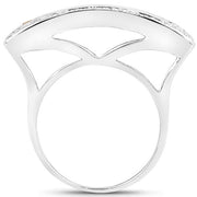 Bids.com 1.08 Carat Genuine Multi Sapphire .925 Sterling Silver Ring Rings