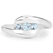 Bids.com 0.74 Carat Genuine Blue Topaz .925 Sterling Silver Ring Rings