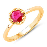 Bids.com 0.50 Carat Genuine Ruby 14K Yellow Gold Ring Rings