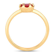 Bids.com 0.50 Carat Genuine Ruby 14K Yellow Gold Ring Rings
