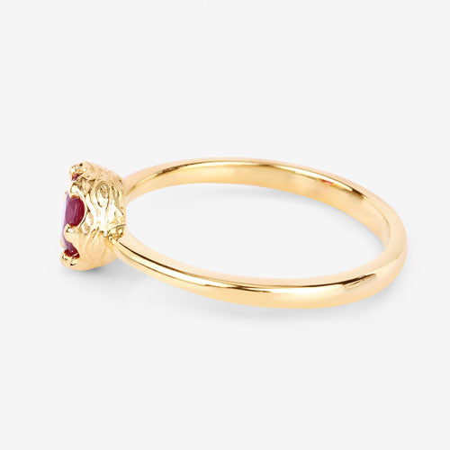 Bids.com 0.50 Carat Genuine Ruby 14K Yellow Gold Ring Rings