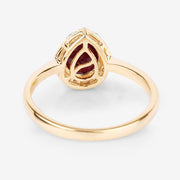 Bids.com 1.30 Carat Genuine Ruby and White Diamond 14K Yellow Gold Ring Rings