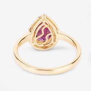 Bids.com 1.38 Carat Genuine Ruby and White Diamond 14K Yellow Gold Ring Rings
