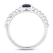 Bids.com 0.50 Carat Genuine Blue Sapphire 14K White Gold Ring Rings