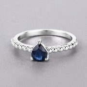 Bids.com 0.50 Carat Genuine Blue Sapphire 14K White Gold Ring Rings