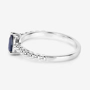 Bids.com 0.50 Carat Genuine Blue Sapphire 14K White Gold Ring Rings