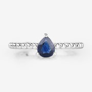 Bids.com 0.50 Carat Genuine Blue Sapphire 14K White Gold Ring Rings