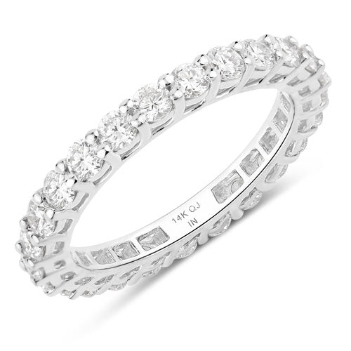 Bids.com 1.50 Carat Lab Grown Diamond 14K White Gold Ring Rings
