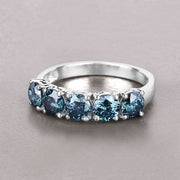 Bids.com 1.22 Carat Genuine Blue Diamond 14K White Gold Ring Rings