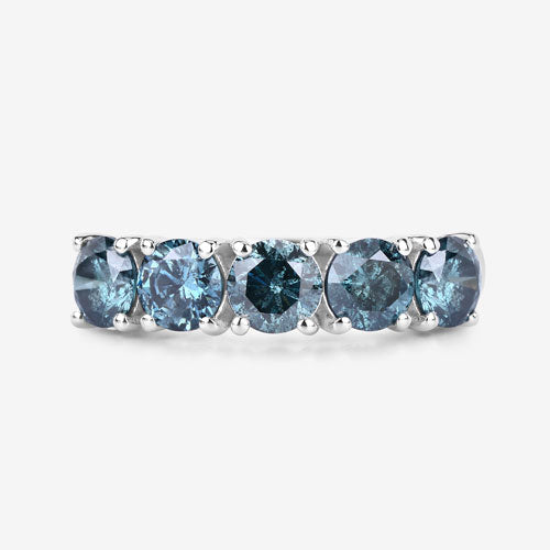 Bids.com 1.22 Carat Genuine Blue Diamond 14K White Gold Ring Rings