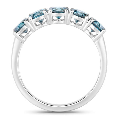 Bids.com 1.22 Carat Genuine Blue Diamond 14K White Gold Ring Rings