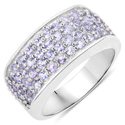Bids.com 1.42 Carat Genuine Tanzanite .925 Sterling Silver Ring Rings