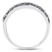 Bids.com 1.70 Carat Genuine Blue Sapphire .925 Sterling Silver Ring Rings