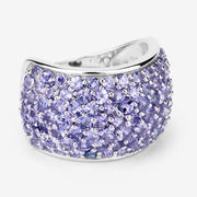 Bids.com 4.22 Carat Genuine Tanzanite .925 Sterling Silver Ring Rings