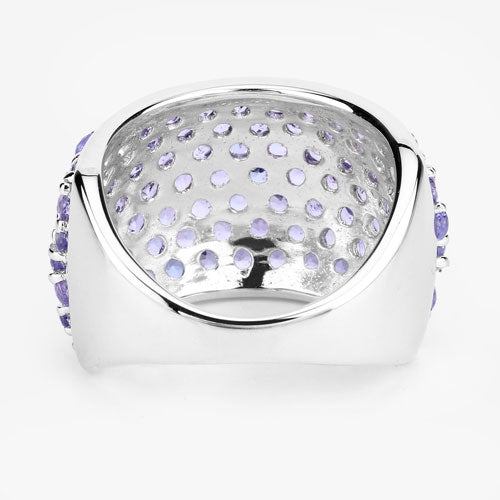 Bids.com 4.22 Carat Genuine Tanzanite .925 Sterling Silver Ring Rings
