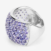 Bids.com 4.22 Carat Genuine Tanzanite .925 Sterling Silver Ring Rings