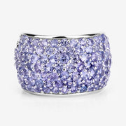 Bids.com 4.22 Carat Genuine Tanzanite .925 Sterling Silver Ring Rings