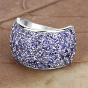 Bids.com 4.22 Carat Genuine Tanzanite .925 Sterling Silver Ring Rings